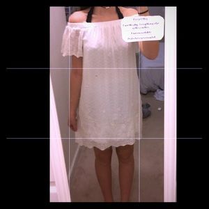 Francesca’s white lace dress
